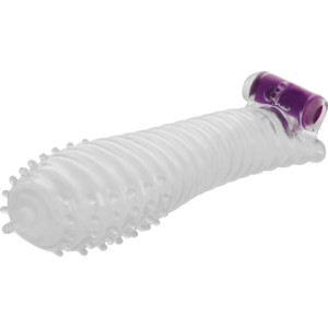 OHMAMA - TEXTURED PENIS SHEATH WITH VIBRATING BULLET