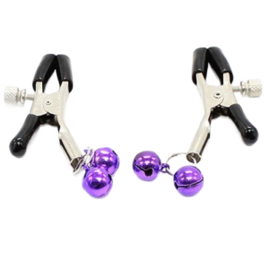 OHMAMA FETISH - NIPPLE Clamps WITH LILAC BELL