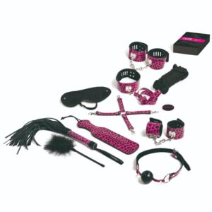 TEASE & PLEASE - SET 13 MAGENTA BONDAGE ACCESSORIES