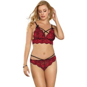 SUBBLIME - SET TWO PIECES SET LACE TOP AND PANTIES S/M