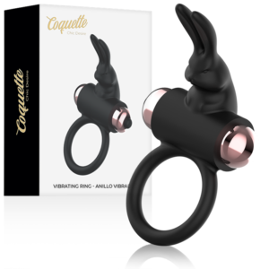 COQUETTE CHIC DESIRE - COCK RING WITH VIBRATOR BLACK/ GOLD