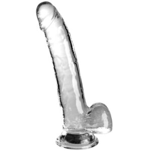 KING COCK - CLEAR DILDO WITH TESTICLES 20.3 CM TRANSPARENT