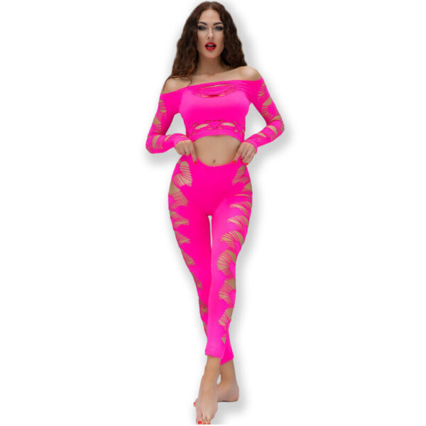 CHILIROSE - CR 4632 TOP & PANT FUCHSIA S/L