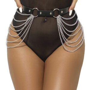 SUBBLIME - LEATHER CHAINBELT BLACK ONE SIZE