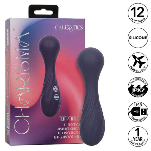 CALEXOTICS - CHARISMA TEMPTATION MASSAGER 12 FUNCTIONS PURPLE