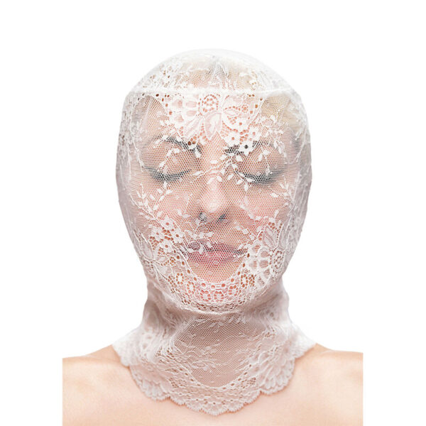 NS NOVELTIES - FETISH & FASHION LACE HOOD WHITE