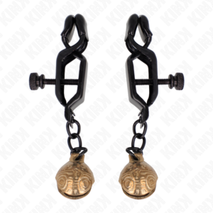 KINK - BELL JAW STYLE NIPPLE CLAMPS BLACK 7 CM