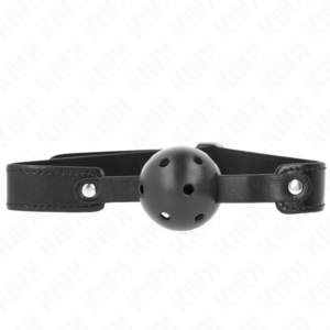 KINK - BLACK BREATHABLE BALL 4.5 CM GAG 65 x 2.5 CM