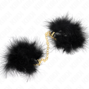 KINK - FEATHER HAND CUFFS WITH GOLD CHAIN MODEL 0