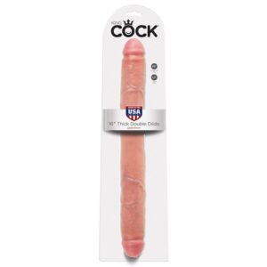 KING COCK - THICK DOUBLE DILDO FLESH 40.6 CM