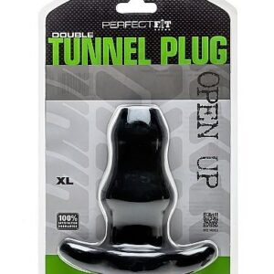 PERFECT FIT BRAND - DOUBLE TUNNEL PLUG XL LARGE BLACK