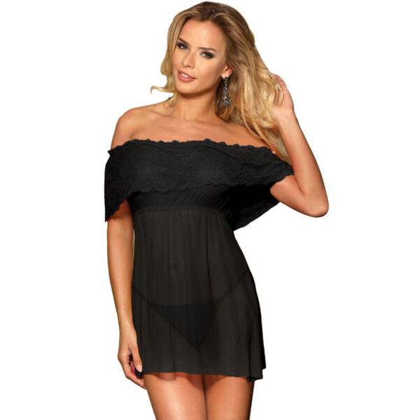 SUBBLIME - DRESSES SHORT DRESS + THONG BLACK S/M