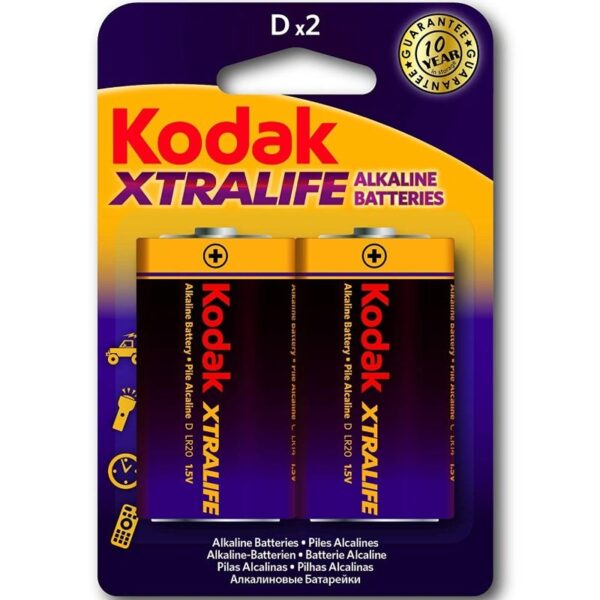 KODAK - XTRALIFE ALKALINE BATTERIES LR20 D LR20 1.5V