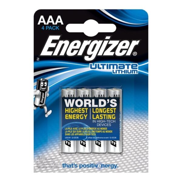 ENERGIZER - ULTIMATE LITHIUM AAA L92 LR03 1,5V *4